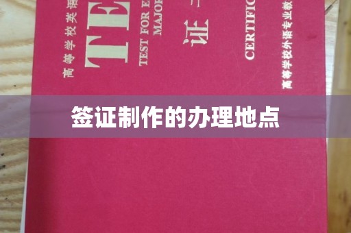南明签证制作的办理地点