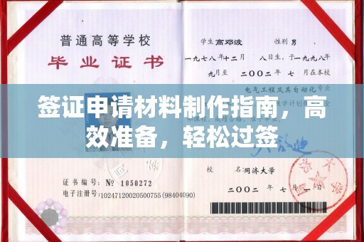 南明签证申请材料制作指南，高效准备，轻松过签