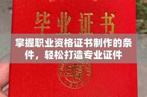 南明掌握职业资格证书制作的条件，轻松打造专业证件